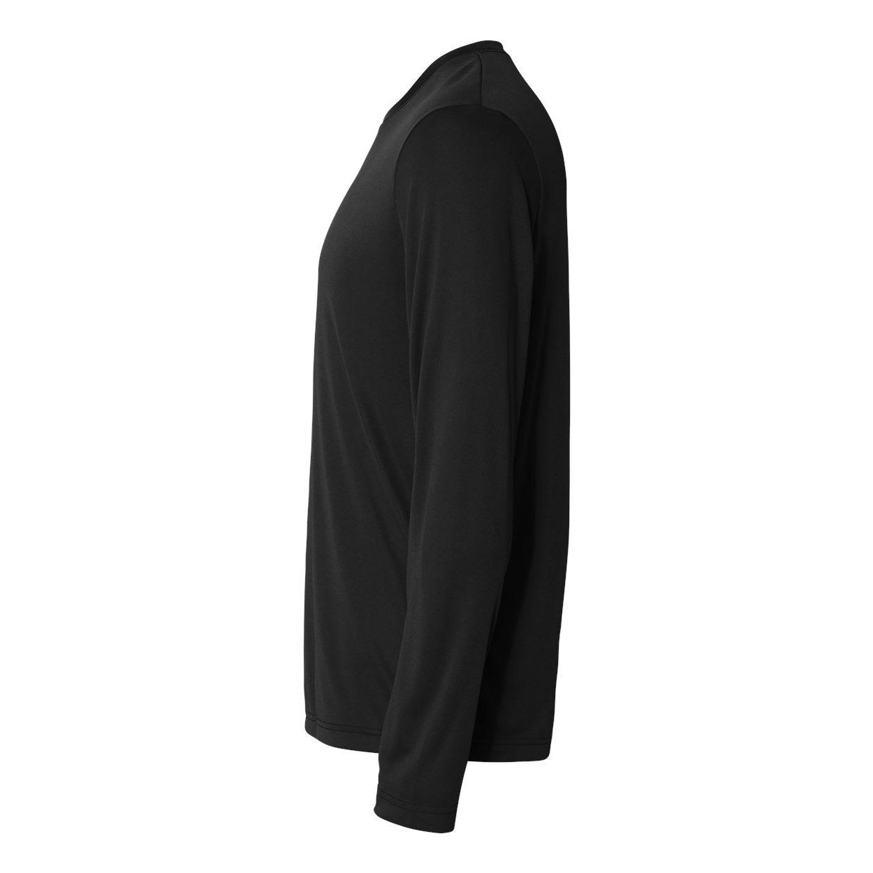 Black - Side - Hanes Cool DRI Long Sleeve Performance T-Shirt