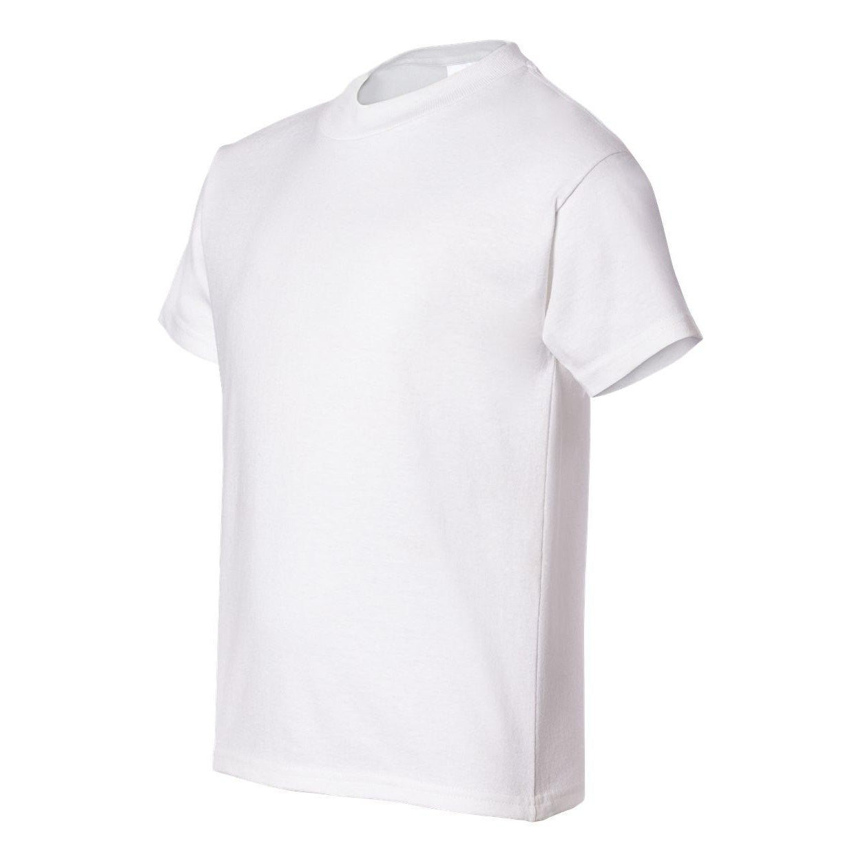 White - Side - Hanes Essential-T Youth T-Shirt