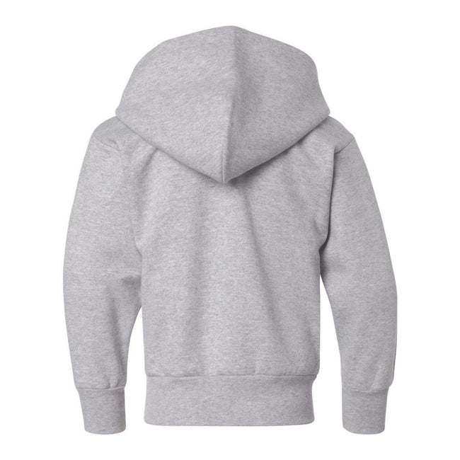 Light Steel - Back - Hanes Ecosmart Youth Hooded Sweatshirt