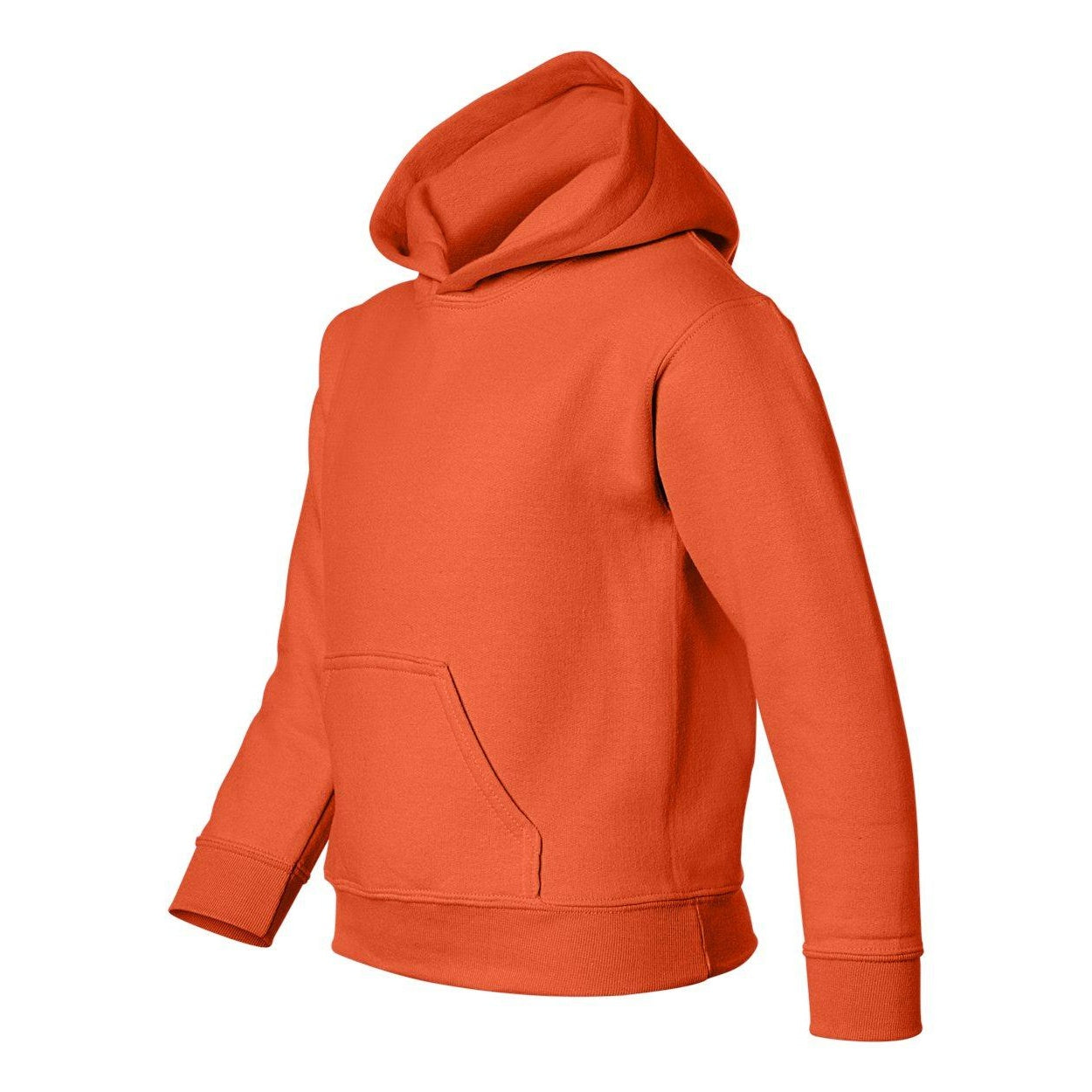 Orange - Side - Gildan Heavy Blend Youth Hooded Sweatshirt