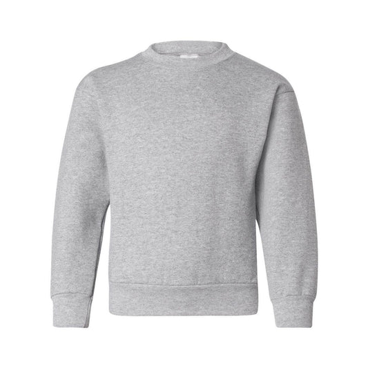 Light Steel - Front - Hanes Ecosmart Youth Crewneck Sweatshirt