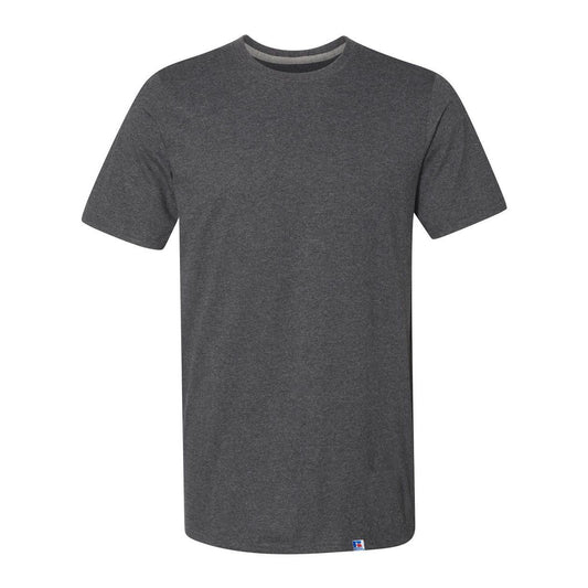 Black Heather - Front - Russell Athletic Essential 60-40 Performance T-Shirt