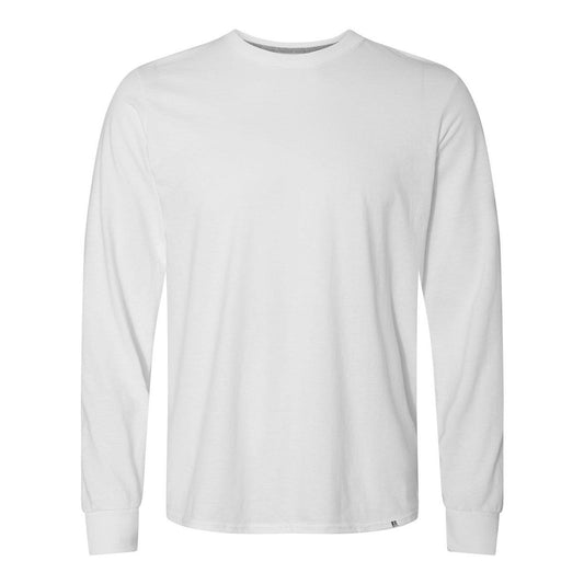 White - Front - Russell Athletic Essential 60-40 Performance Long Sleeve T-Shirt