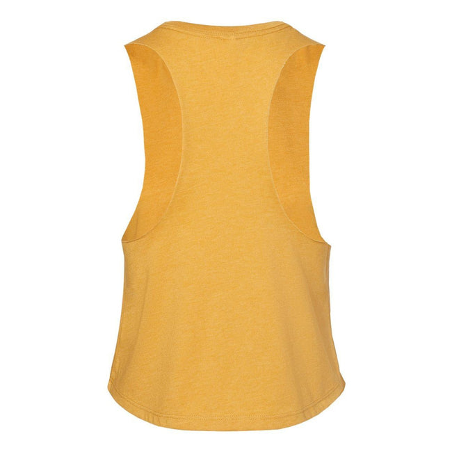 Heather Mustard - Back - BELLA + CANVAS Women's Racerback Crop Tank