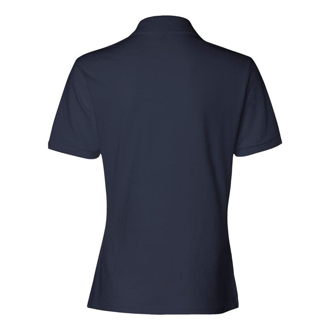 J. Navy - Back - JERZEES Women's Spotshield 50-50 Polo