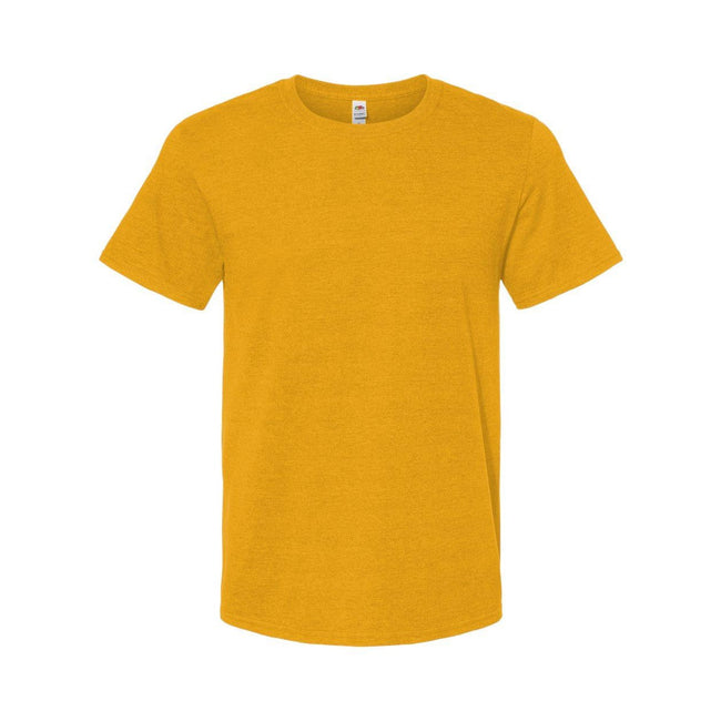 Mustard Heather - Front - Fruit of the Loom Unisex Iconic T-Shirt