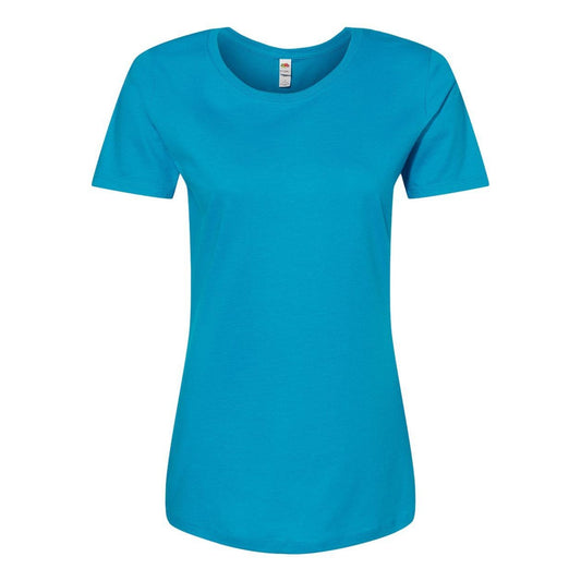 Pacific Blue - Front - Fruit of the Loom Women's Iconic T-Shirt