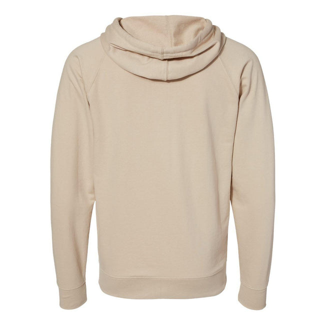 Sand - Back - Independent Trading Co. Icon Lightweight Loopback Terry Full-Zip Hooded Sweatshirt