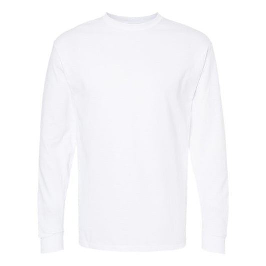 White - Front - M&O Gold Soft Touch Long Sleeve T-Shirt