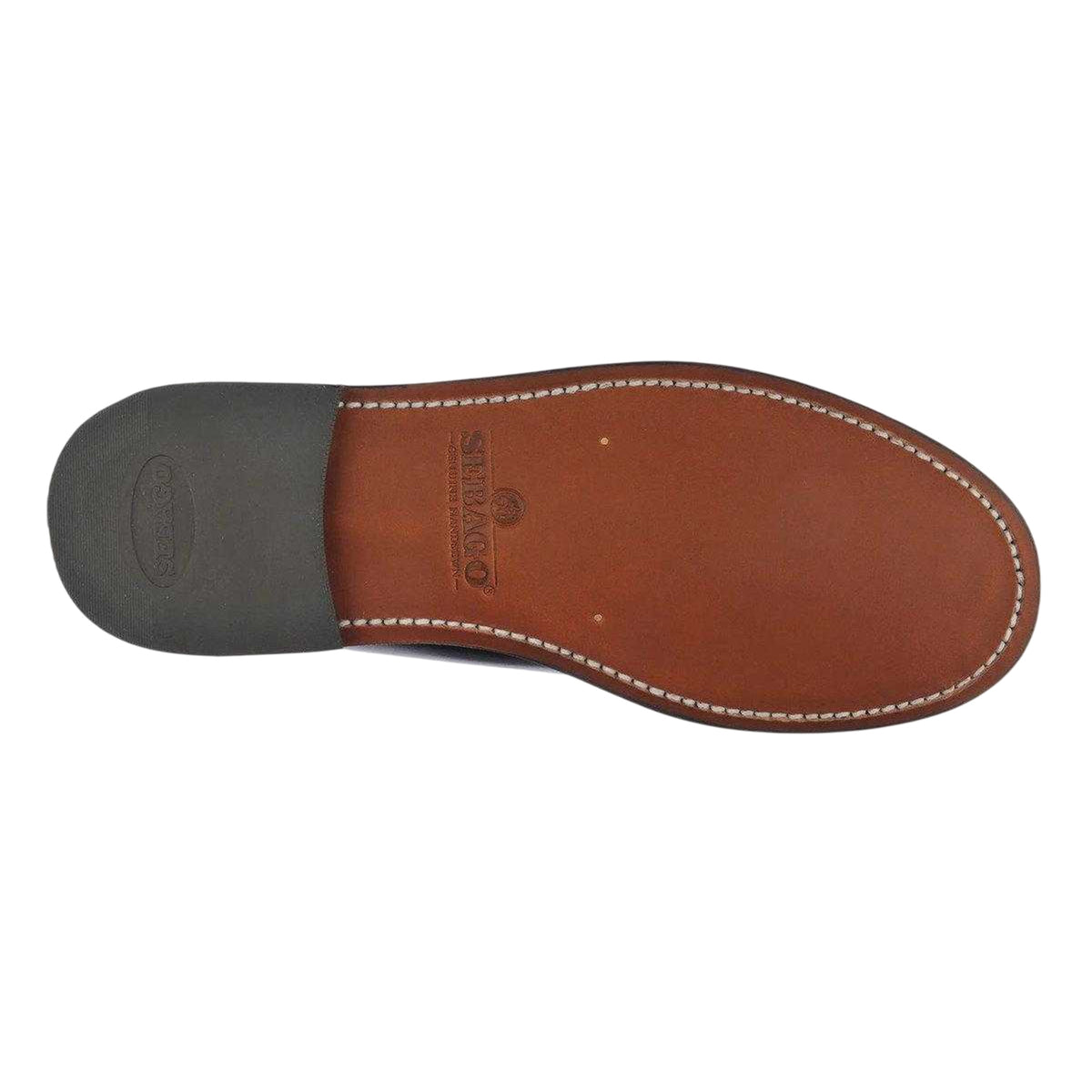 Black-White - Pack Shot - Sebago Womens-Ladies Classic Dan Leather Loafers
