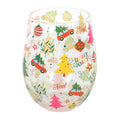 Multicoloured - Back - Something Different Nostalgic Printed Christmas Stemless Glass