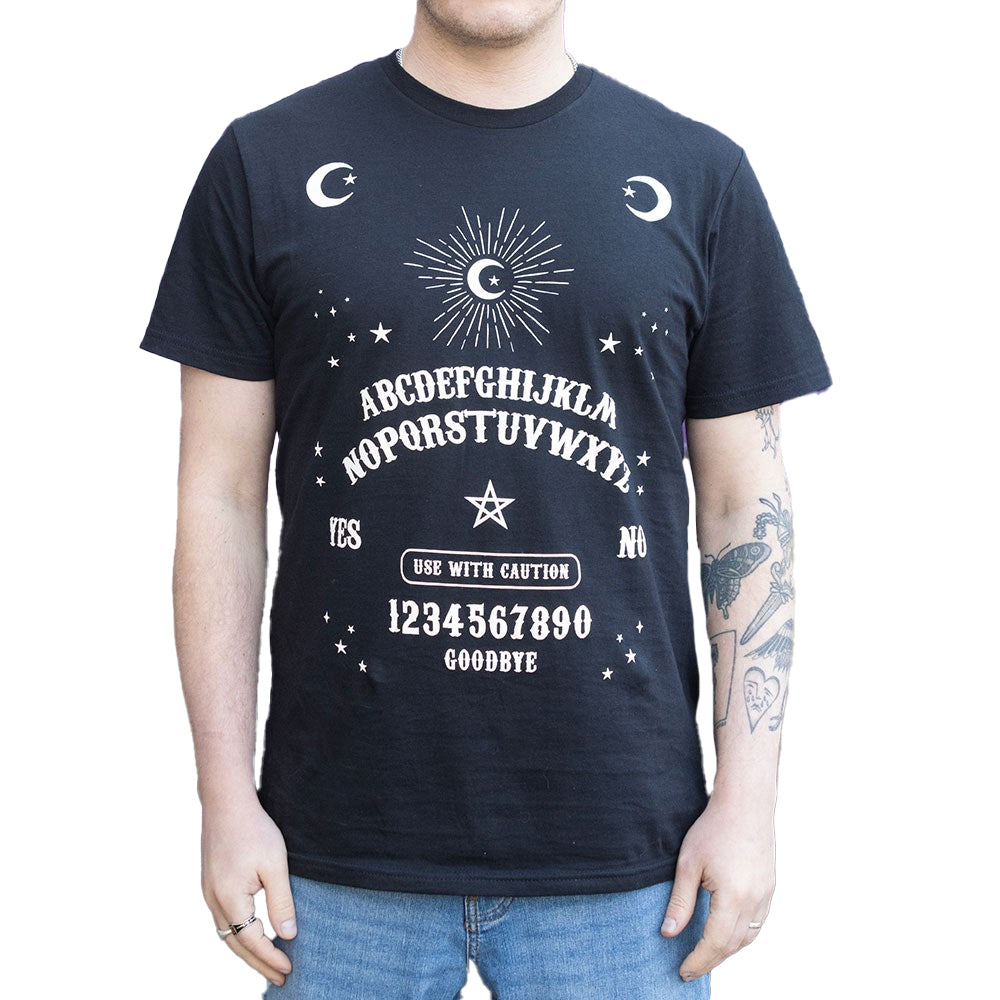 Black - Back - Something Different Unisex Adult Talking Board T-Shirt