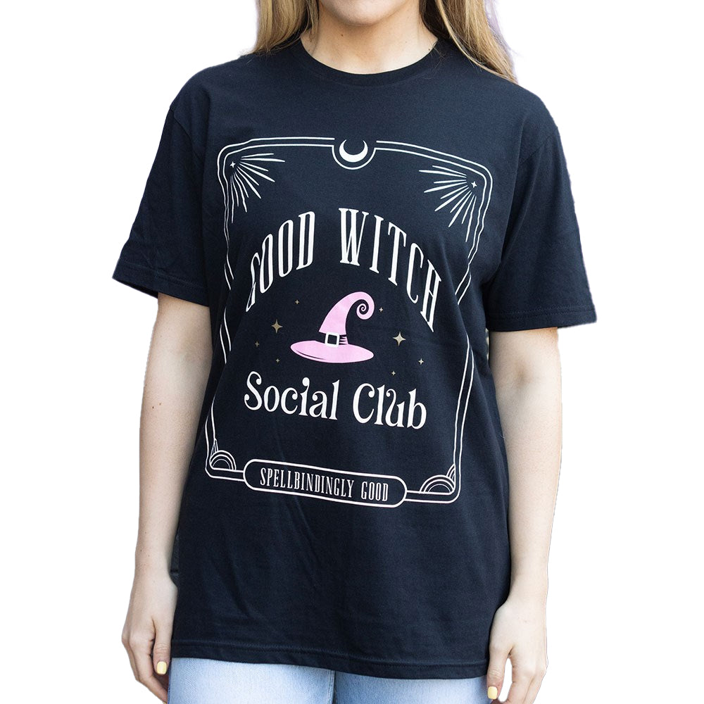 Black - Back - Something Different Unisex Adult Good Witch Social Club T-Shirt
