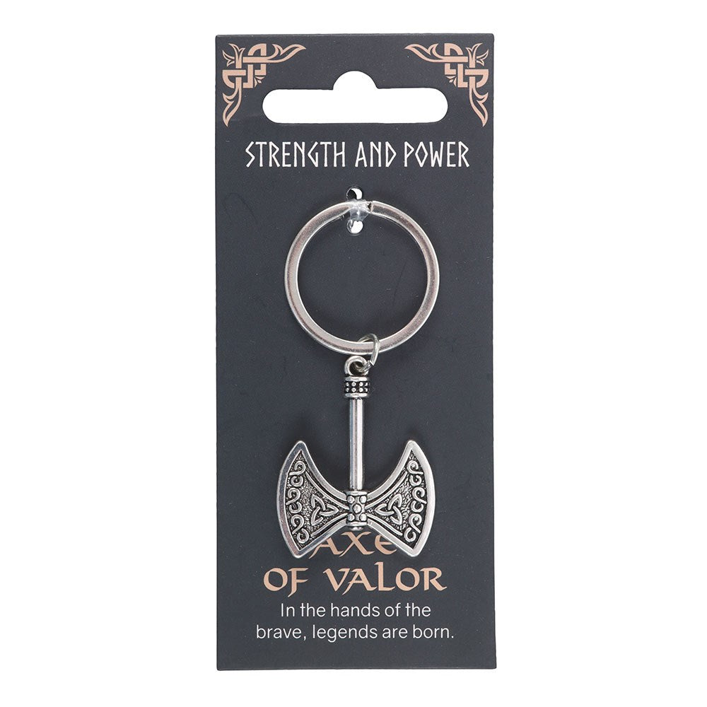 Silver - Side - Something Different Strength and Power Axe of Valor Keyring