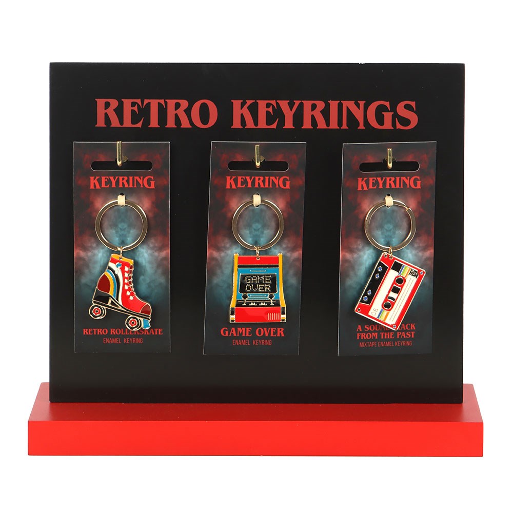 Multicoloured - Side - Something Different 80s Retro Keyring (Pack of 24)