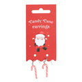 White-Red - Side - Something Different Candy Cane Dangle Earrings