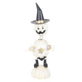 White-Black - Front - Something Different Metal Pumpkin Man Ornament
