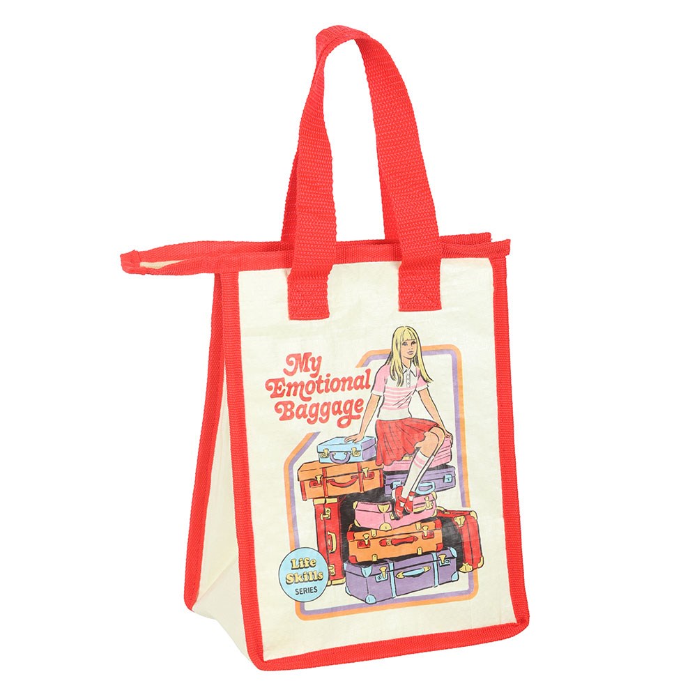 White-Red - Lifestyle - Steven Rhodes My Emotional Baggage Lunch Bag