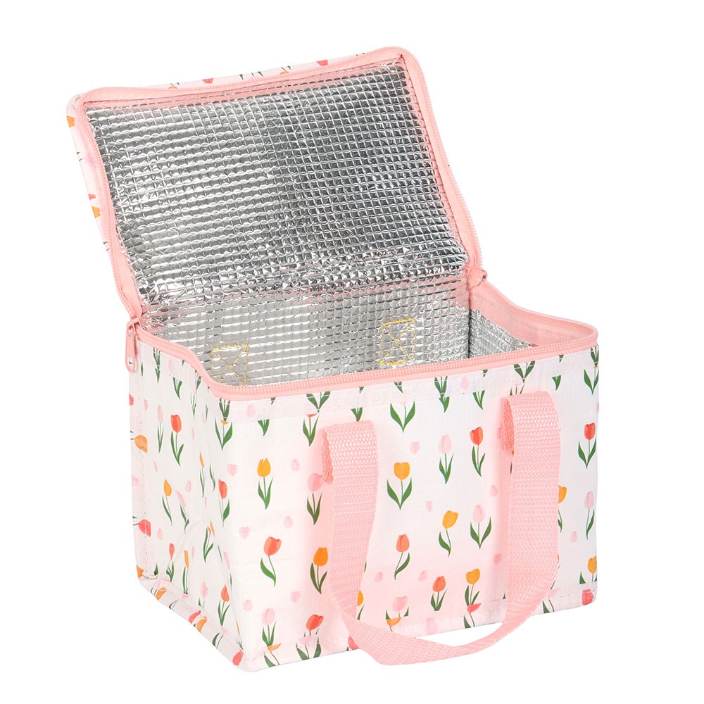 White-Pink - Side - Something Different Recycled Plastic Tulip Lunch Bag