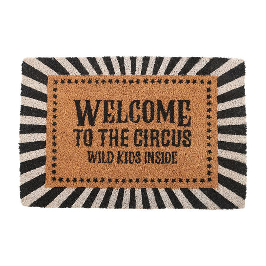Black - Front - Something Different Welcome To The Circus Door Mat