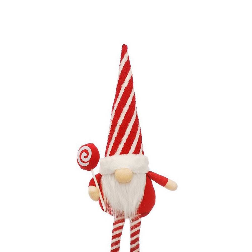 White-Red - Back - Something Different Polyester Dangly Legs Gonk