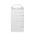 White - Front - Something Different Winter Checklist Wooden Wall Sign
