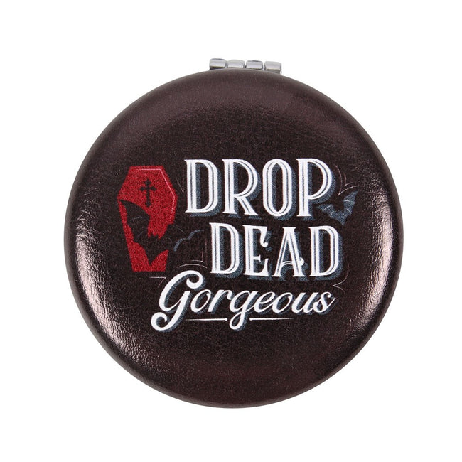 Brown-White - Back - Something Different Drop Dead Gorgeous Compact Mirror