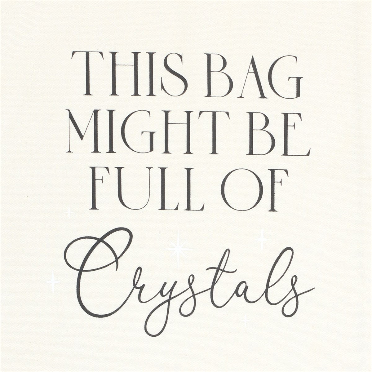 Black-White - Side - Something Different Full Of Crystals Cotton Tote Bag