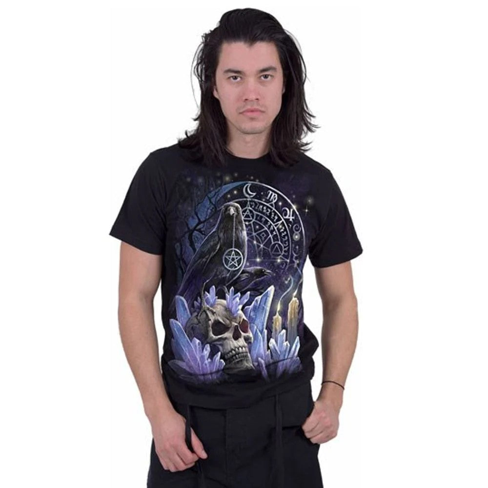 Black-Purple - Side - Spiral Direct Mens Witchcraft T-Shirt