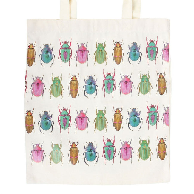 White-Multicoloured - Side - Something Different Beetle Polycotton Tote Bag