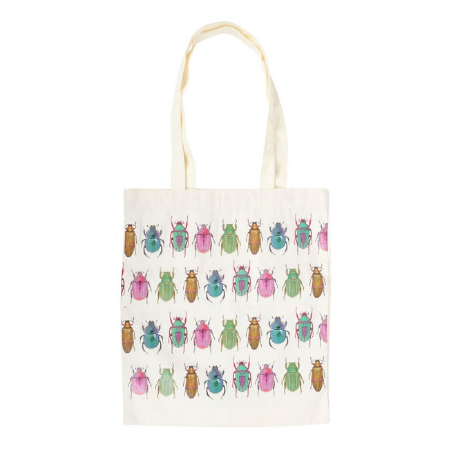 White-Multicoloured - Front - Something Different Beetle Polycotton Tote Bag