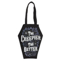 Black - Front - Something Different The Creepier The Better Coffin Shaped Tote Bag