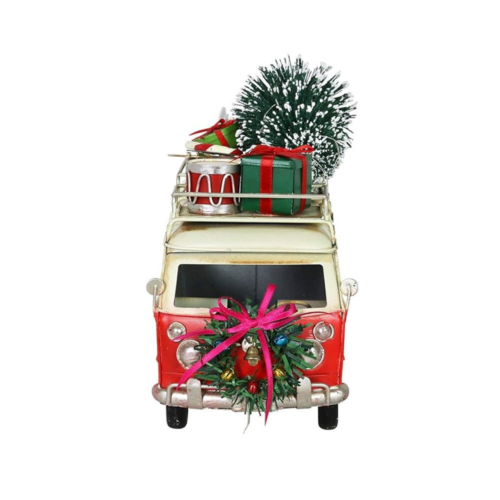 Beige-Red-Green - Side - Something Different Campervan Christmas Decoration