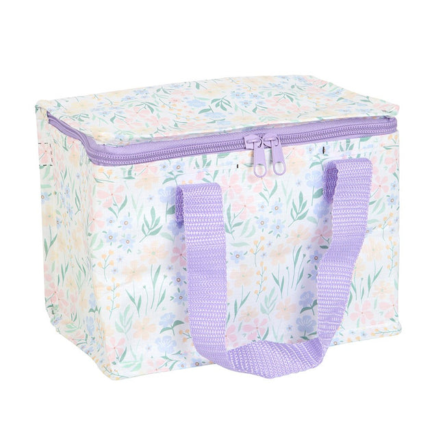 Lilac-Pink-Green - Front - Something Different Ditsy Floral Lunch Bag