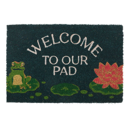 Blue-White-Green - Front - Something Different Welcome To Our Pad Door Mat