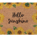 Yellow-Brown - Side - Something Different Hello Sunshine Sunflower Door Mat