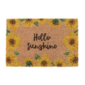 Yellow-Brown - Front - Something Different Hello Sunshine Sunflower Door Mat