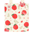 White-Red - Side - Something Different Apple Polycotton Tote Bag