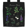 Black - Side - Something Different Poisonous Plants Polycotton Tote Bag