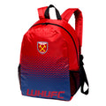 Claret-Blue - Front - West Ham United FC Fade Design Football Crest Backpack