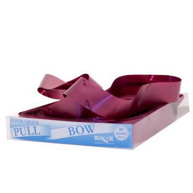 Burgundy - Back - Apac 50mm Pull Bows (Pack Of 20)