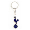 Navy-Silver - Front - Tottenham Hotspur FC Official Metal Football Crest Keyring