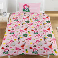 Pink-White - Back - Emoji Official Flamingo Reversible Duvet and Pillowcase Set