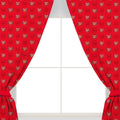 Red - Back - Arsenal FC Repeat Crest Curtains
