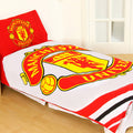 Red-White - Front - Manchester Unitted FC Official Pulse Duvet Set
