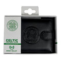 Black - Back - Celtic FC Mens Official RFID Embossed Leather Wallet