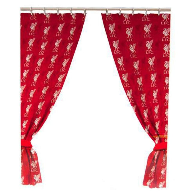 Red - Front - Liverpool FC Crest Curtains