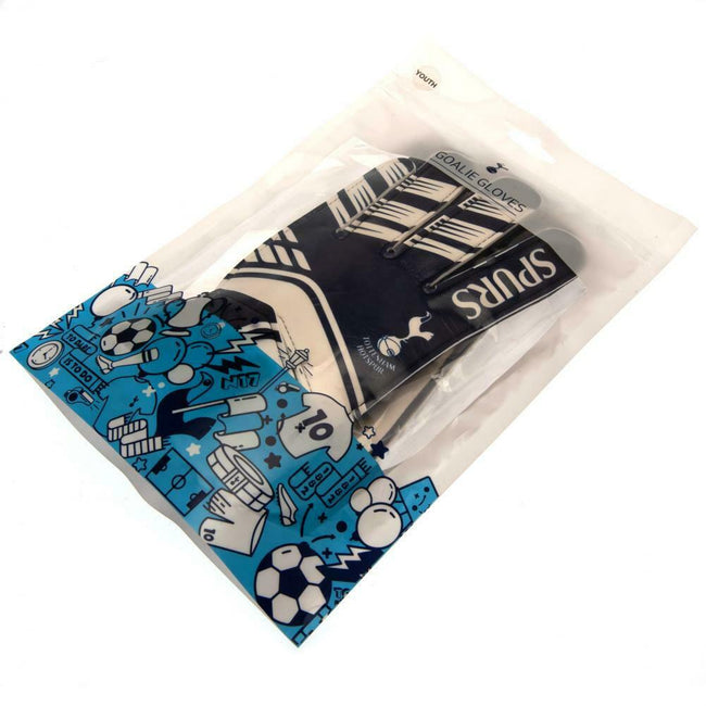 Navy-Cream - Back - Tottenham Hotspur FC Childrens-Kids Goalkeeper Gloves