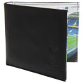 Black - Front - Tottenham Hotspur FC Mens Official Football Stadium Leather Wallet