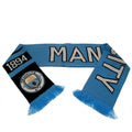 Blue-Black - Side - Manchester City FC Unisex Adult Nero Scarf